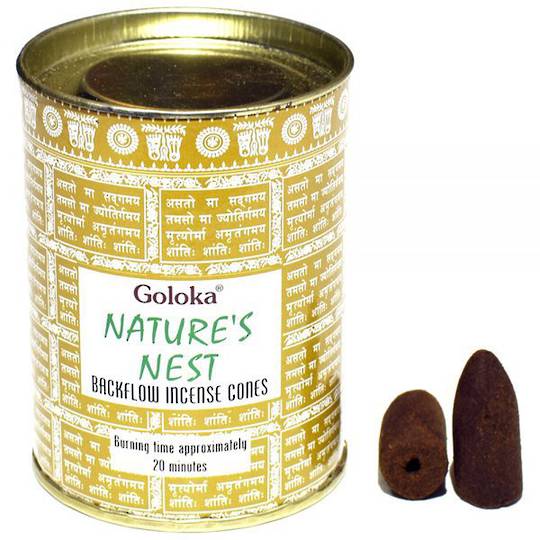 Goloka Nature’s Nest Backflow Incense Cones